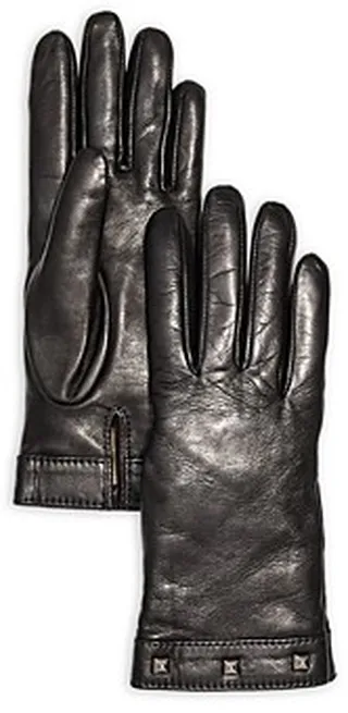 Bloomingdale's Studded Leather & Cashmere Gloves - 100% Exclusive