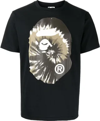 logo-print tie-dye T-shirt