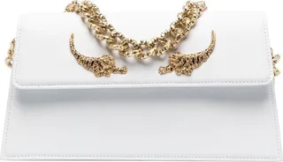 Crystal-Embellished Tiger Shoulder Bag