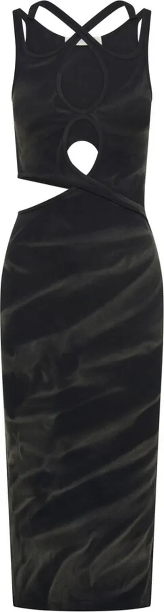 Faded-Effect Cut-Out Dress