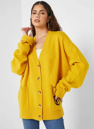 V-Neck Knitted Cardigan