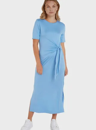 Tie Detail Knitted Dress