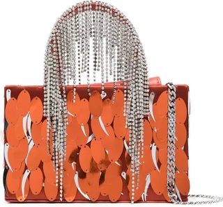 Crystal-Embellished Sequined Mini Bag
