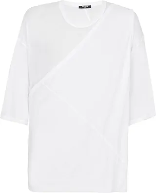 gathered-panel detail T-shirt