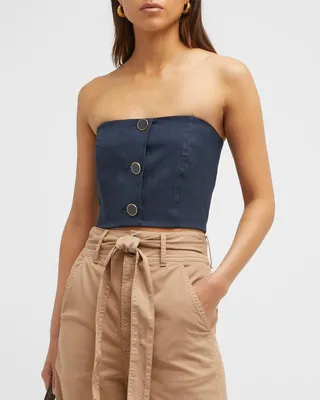 Ziene Button-Front Tube Top