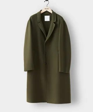 Italian Cashmere Topcoat in Olive