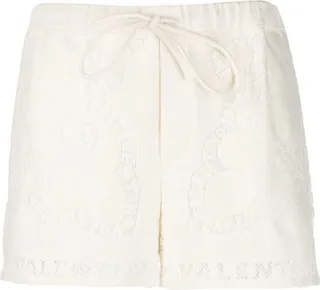 VALENTINO- Lace Cotton Shorts