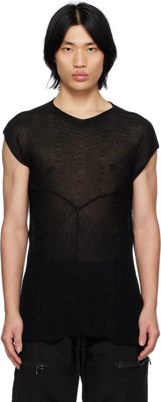 Julius Black Cap Sleeve T-Shirt