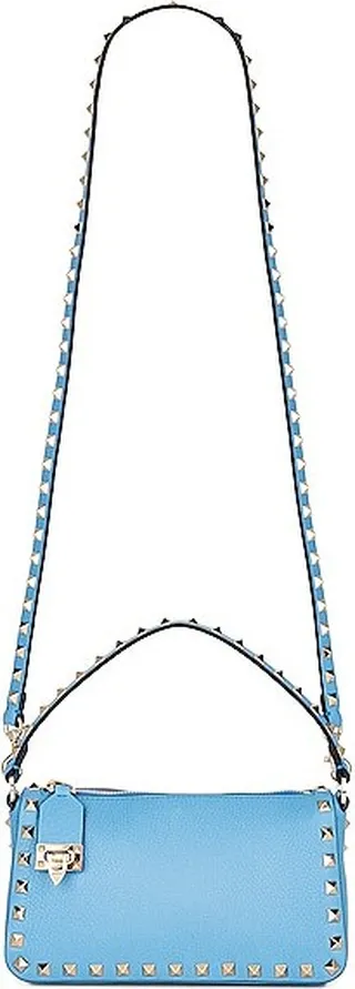 Valentino Garavani Small Rockstud Shoulder Bag in Blue