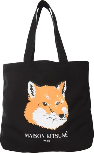 Maison Kitsuné Fox Head Tote Bag