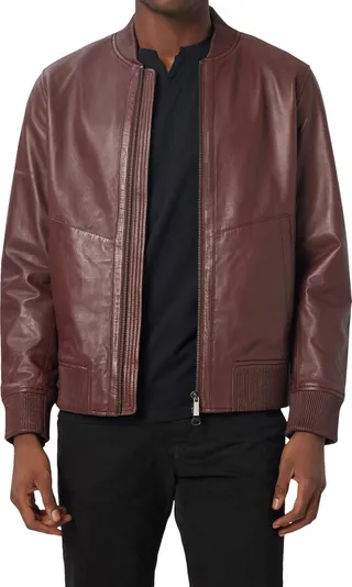 Leather Bomber Jacket