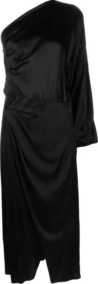 One-Shoulder Satin Dress