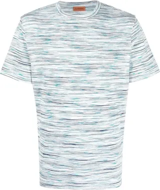 stripe-print short-sleeved T-shirt