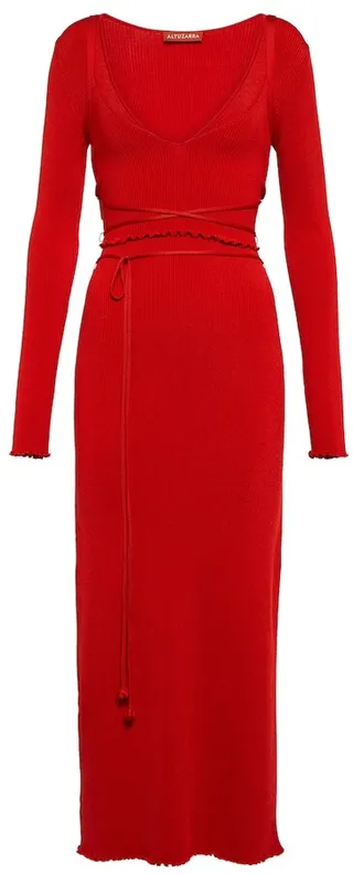 Damali ribbed-knit midi dress
