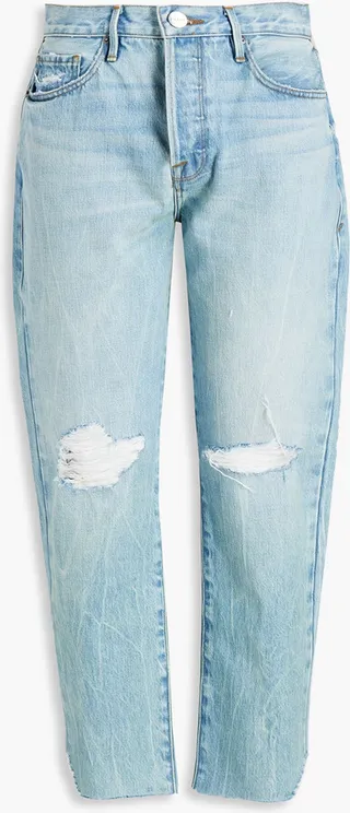 Le Original cropped distressed boyfriend jeans