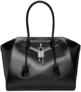 Givenchy Black Medium Antigona With Lock Bag