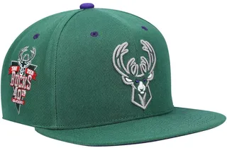 Men's Mitchell & Ness Hunter Green Milwaukee Bucks 40th Anniversary Color Flip Snapback Hat