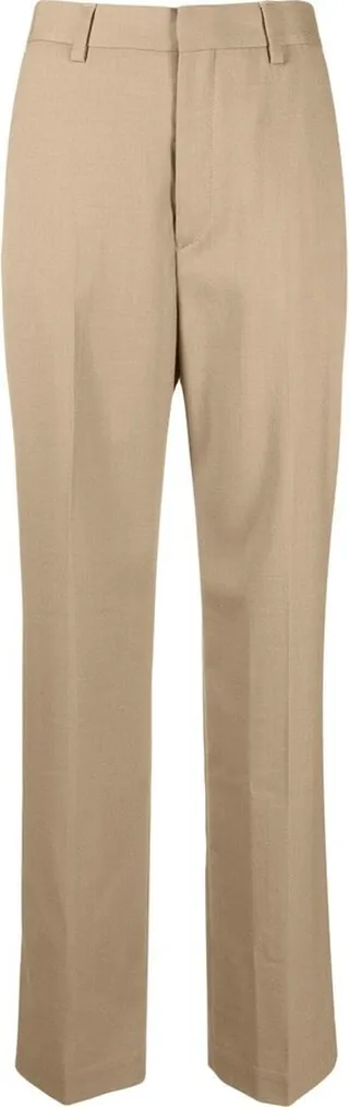 Cara straight-leg flannel trousers