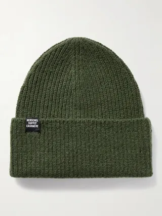 Cardiff Ribbed Wool and Cashmere-Blend Beanie