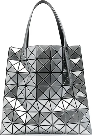 Prism metallic-finish tote bag