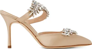 Manolo Blahnik Beige Lurum Heels