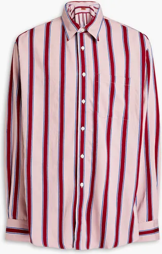 Striped twill shirt