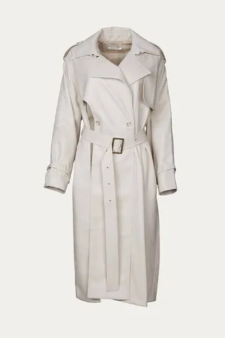 Assimilth Trench Coat in Ecru