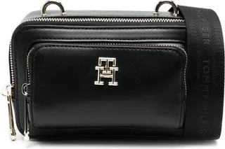 Iconic monogram-plaque bag