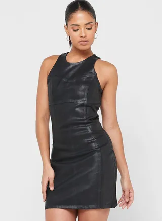 High Neck Bodycon Dress