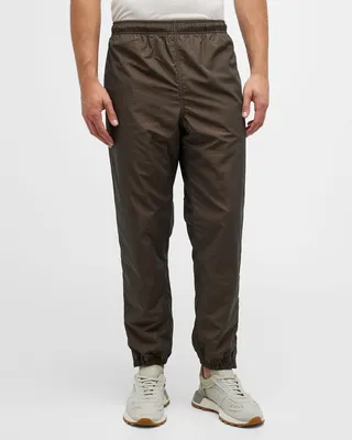 Men's Water-Repellent Check Track Pants
