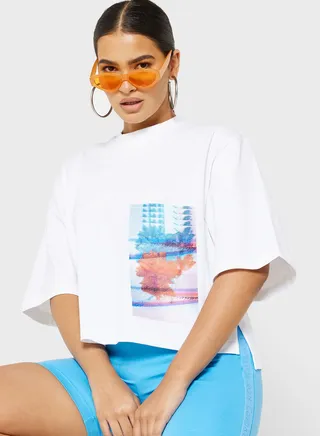 Crew Neck Graphic T-Shirt