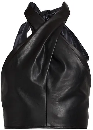 Kai Vegan Leather Halter Top