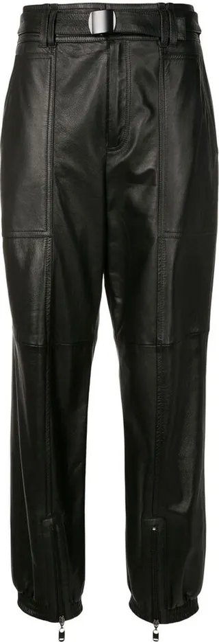 Kylie high-waisted leather pants
