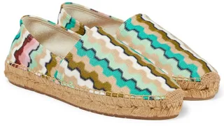 Zig-zag jacquard canvas espadrilles