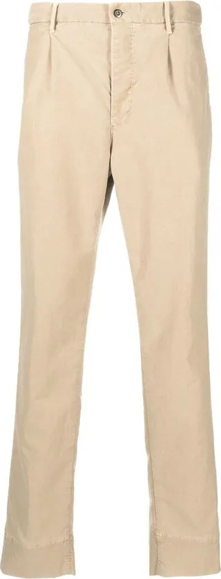 Tapered-Leg Cotton Trousers