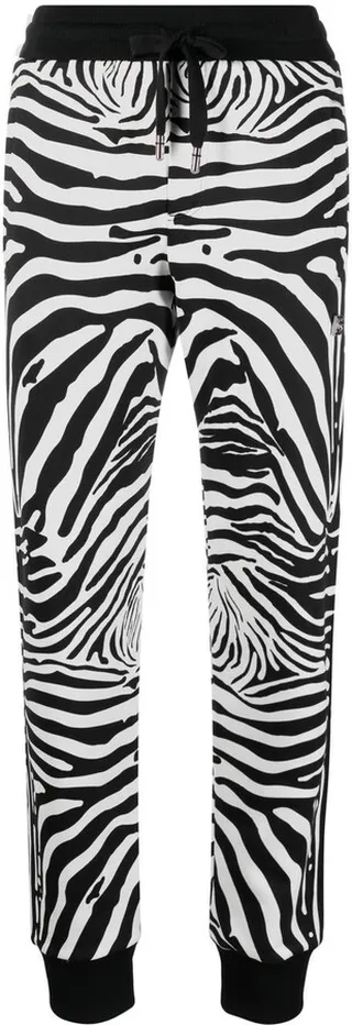 Zebra-Print Drawstring Trousers