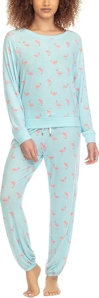 Honeydew Intimates Star Seeker Brushed Jersey Lounge Set (Moontint Flamingo) Women's Pajama Sets