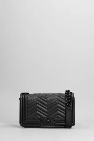 Flat S Manhattan Shoulder Bag In Black Pvc