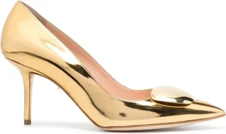 Metallic-Finish Pointed-Toe Pumps
