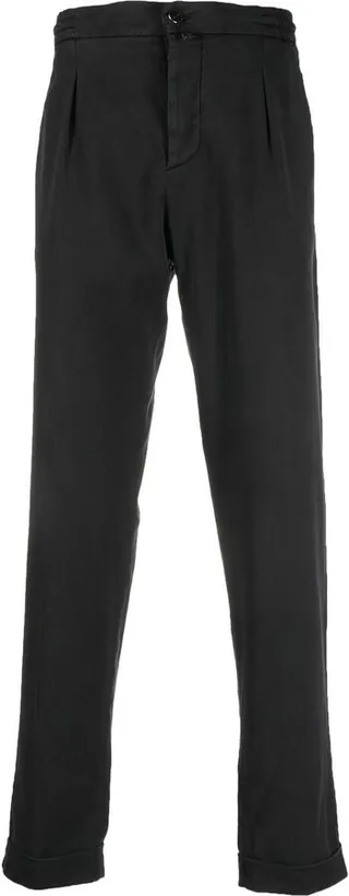 Mid-Rise Straight-Leg Trousers