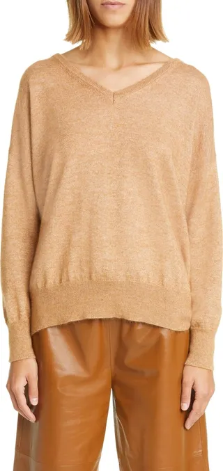 Alpaca & Cotton V-Neck Sweater
