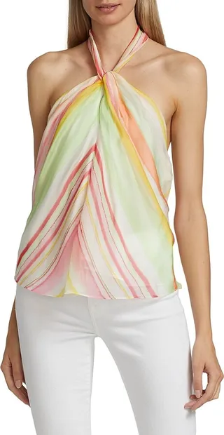 Fern Printed Halter Top