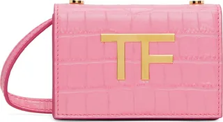 TOM FORD Pink Mini Croc Bag