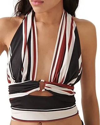 ba & sh Jixa Cropped Halter Top