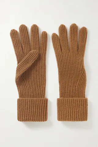 Arch4 - + Net Sustain Julian Ribbed Cashmere Gloves - Brown