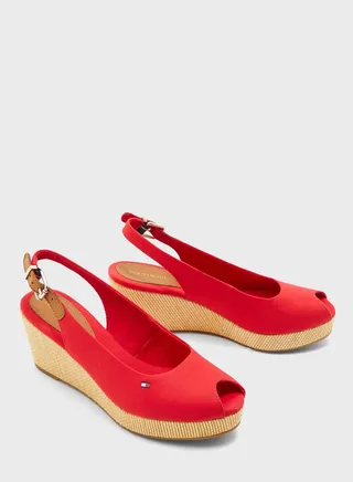 Iconic Elba Sling Back Wedge Sandals