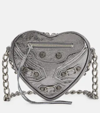 Le Cagole Heart Mini leather crossbody bag