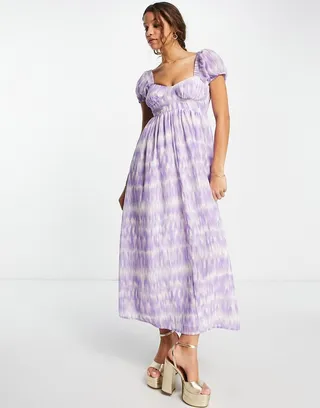 ASOS DESIGN open back midi tea dress in tie dye