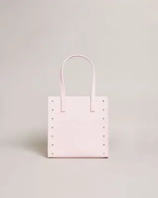 Heart Studded Small Icon Bag in Pale Pink