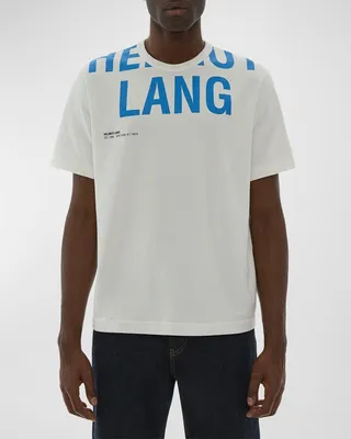 Men's T-Shirt with Cutoff Logo Print